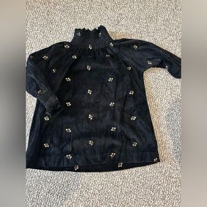 Elegant Black Kids Dress with Floral Accents